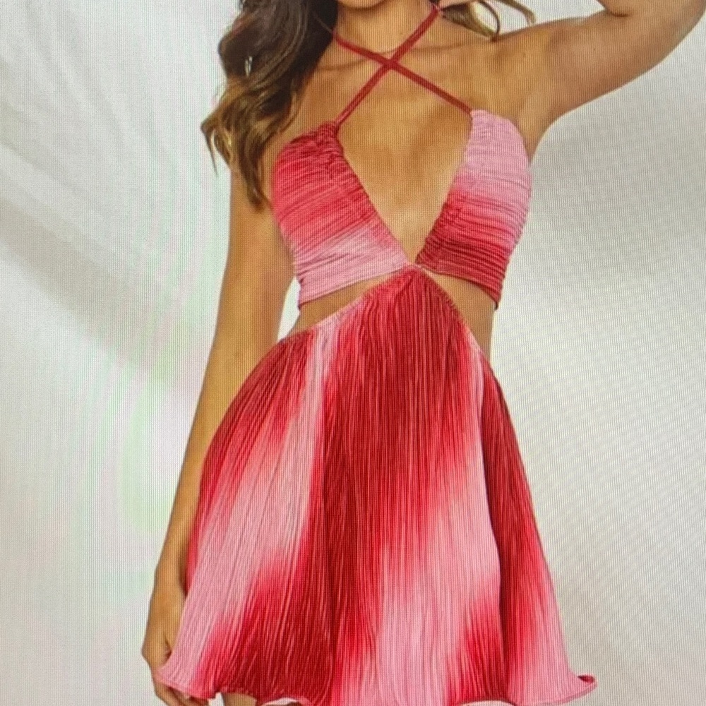 Chic Backless Pink Dress